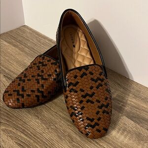 Birdies Women’s Braided Brown and Black Loafers